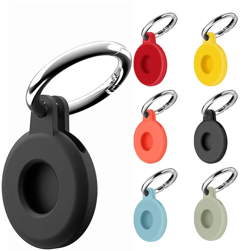 Silicone Case For Apple Airtags Cover Protective Shell Tracker Accessories Anti-scratch Sleeve Keychain For Apple Air Tag Case