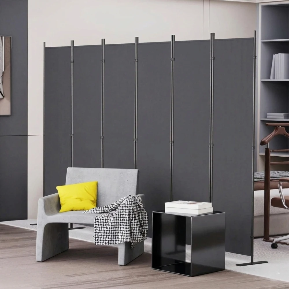 Paravent de séparation, grand, 6 panneaux, 3040 x 1800 mm, écran de protection d'intérieur, autoportant, pour bureau, chambre