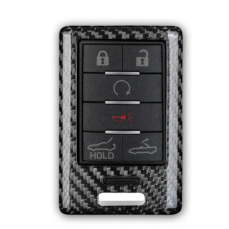 Carbon Fiber Key Fob Case Cover for Chevrolet Chevy Corvette C7 2014-2019 Cadillac ATS CTS DTS XTS SRX STS Escalade Smart Key