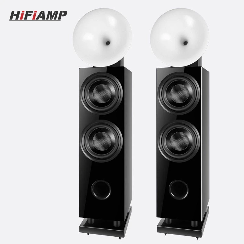 HiFiAMP UOTANG T618 Floorstanding Speakers HiFi Horn Tweeters Dual 8-Inch Woofer