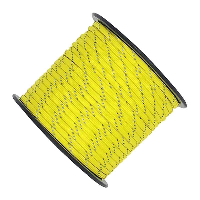 50/100m Multifunktionales 7-Kern Reflektierendes 550 Paracord-Seil 4 mm Camping Überlebens-EDC Outdoor Fallschirmschnur Lanyard Rettungsseil – Detail 10