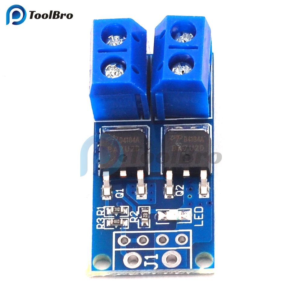 5PCS 400W 15A High Power MOSFET PWM Motor Speed Controller DC 5V-36V Trigger Switch High Level with PLC Interface for LED Light