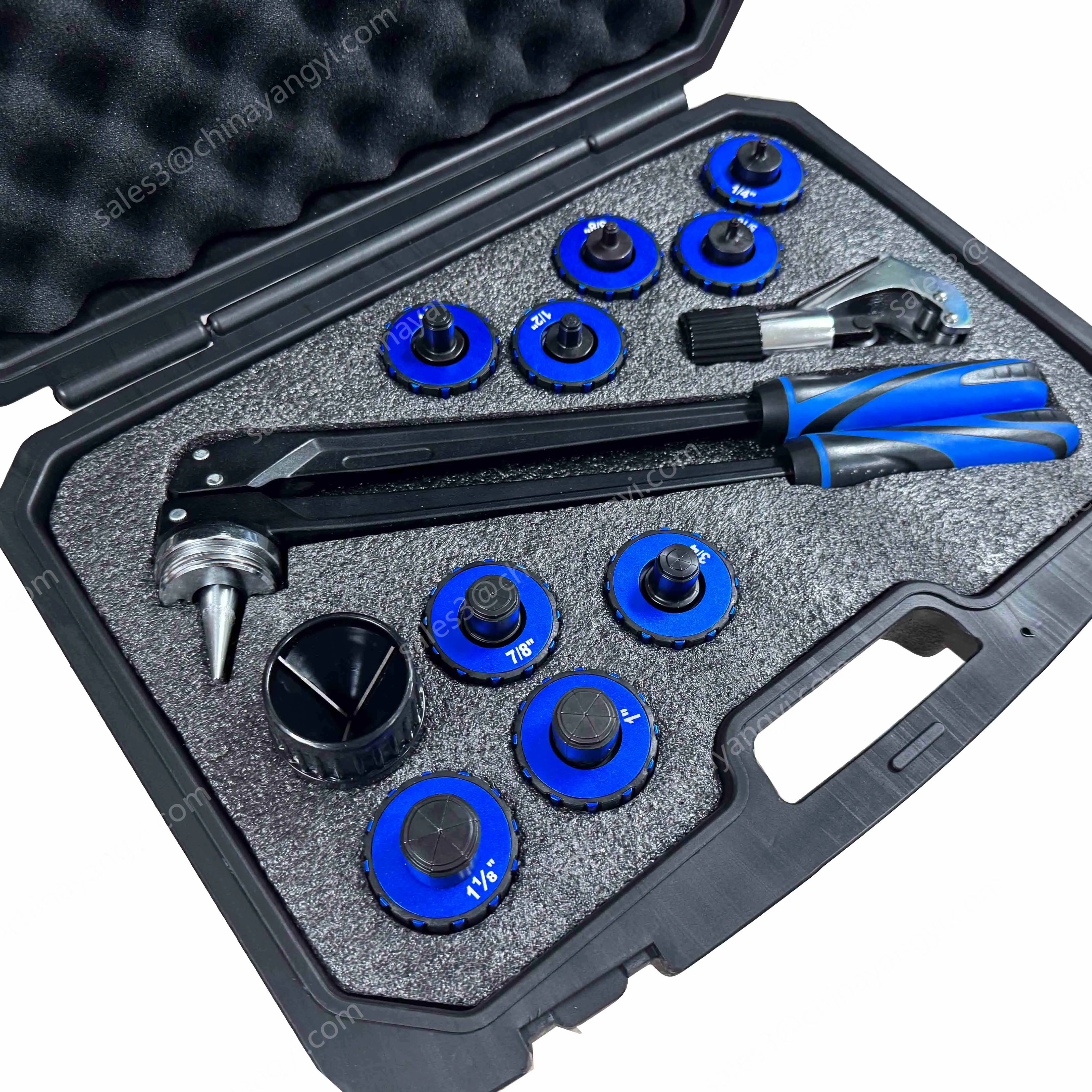 Industrial OEM/ODM HVAC Tube Expander Kit with 1/4'' to 1-1/8'' Expander Heads for Copper Tube Swaging in stock