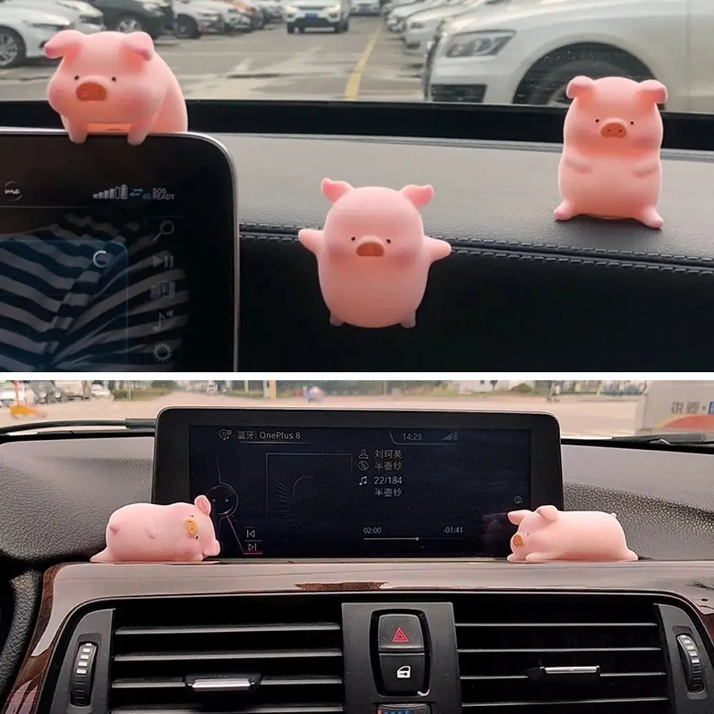 for Women Girls Car Decoration Funny Dashboard Toys Car Pendant Pink Pigger Ornament Lucky Piggy Hanging Pig Car Decoration