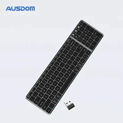 AUSDOM Sofkeys2 bezprzewodowy podwójny Bluetooth 5.0 światowa premiera 2.4G klawiatura biurkowa biznes biuro komputer domowy Laptop 98 klawiszy