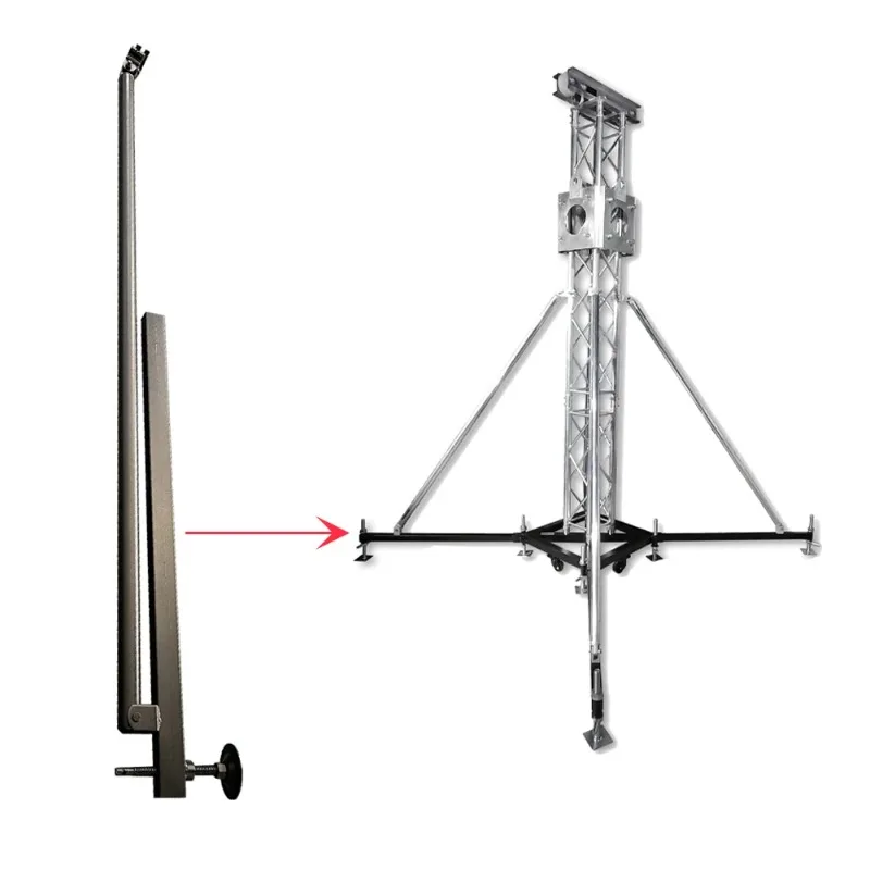 

Event Show Stand Lift Tower Iron Aluminum Truss Outrigger for Light Lift Speaker Tower Line Array