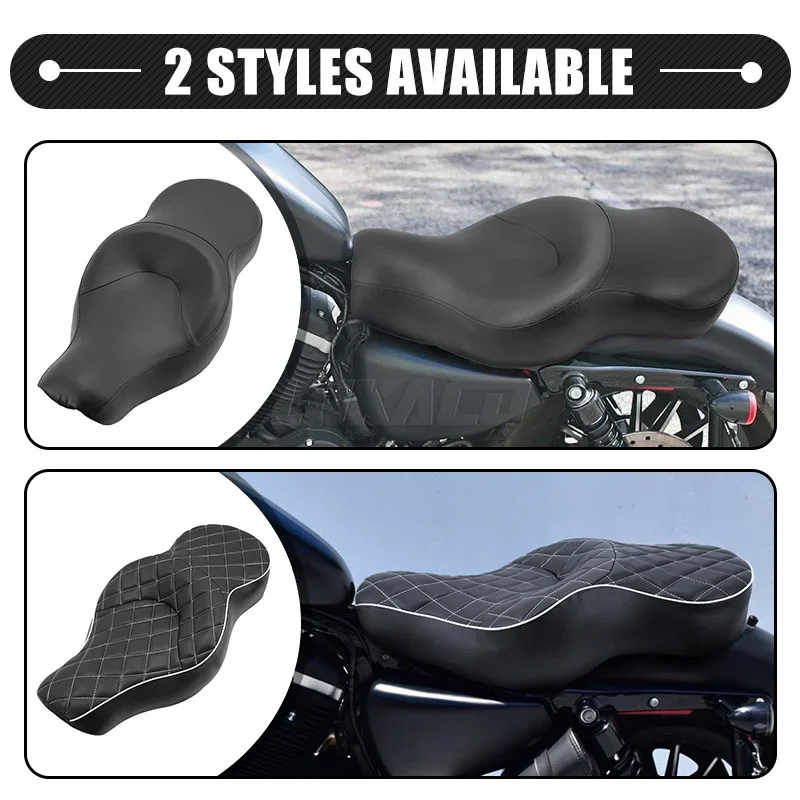 Motorrijder Passagier Twee Up Lederen Zetel Voor Harley Sportster XL883 XL1200 Ijzer XL 883 1200 48 Achtenveertig 2004-2015