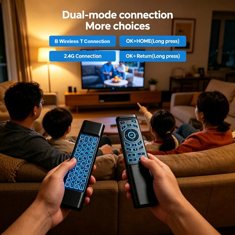 M3 Remote Control 2.4g/Wireless Dual Mode with Backlit 6-Axis Gyroscope Sensor Voice Support Media Player Accessories