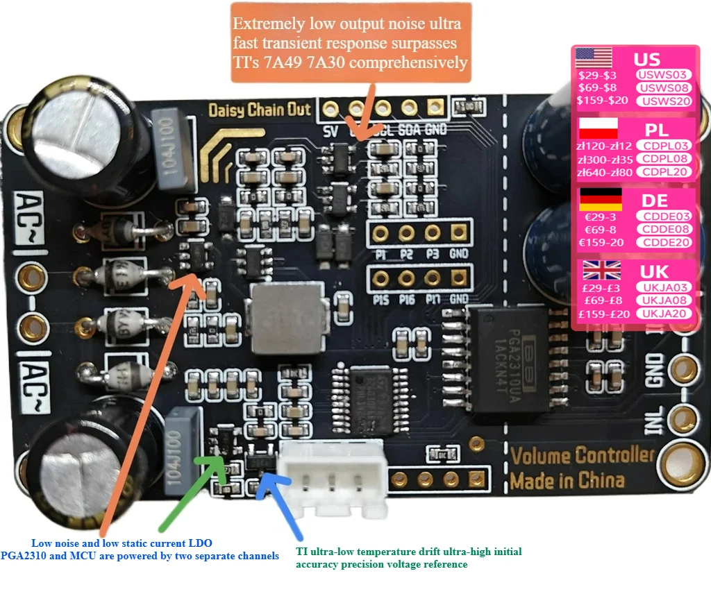 PGA2310 high-precision  high-performance digital potentiometer (with AP testing)