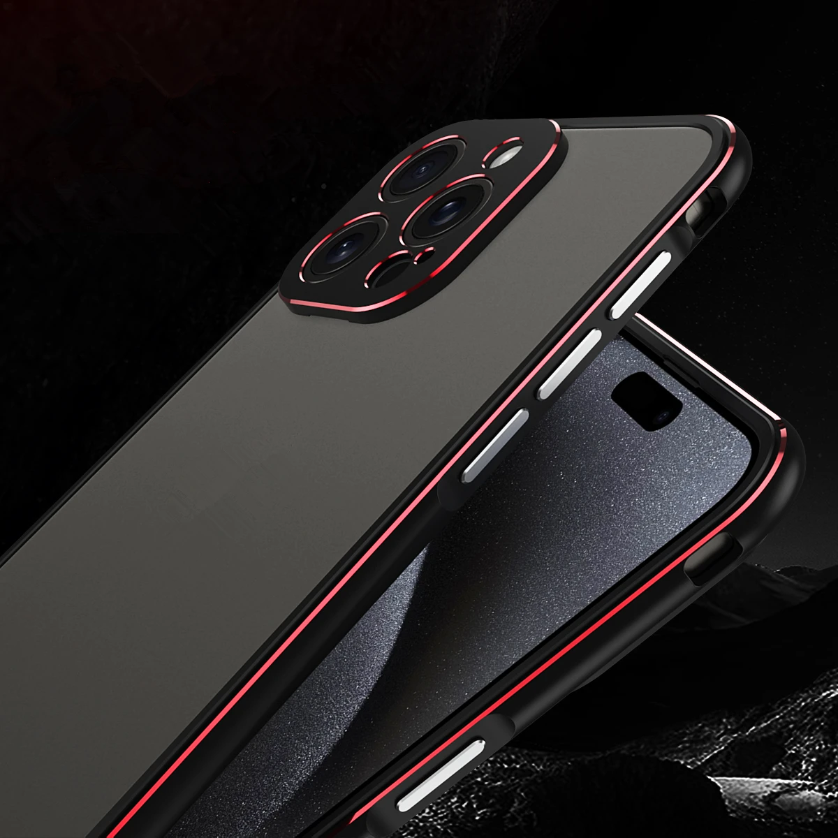 Luxury Aluminum Alloy Metal Frame Bumper Case for iPhone 15 Pro Max 11 Pro 12 13 Mini 14 Plus Ultra-Thin Super Slim Phone Case