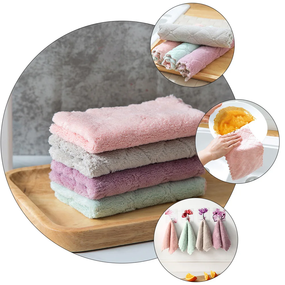 

20Pcs High-Quality Fiber Kitchen Scrub Towels Strong Cleaning Power for Hard Tasks No Traces Household Dishcloths Assorted