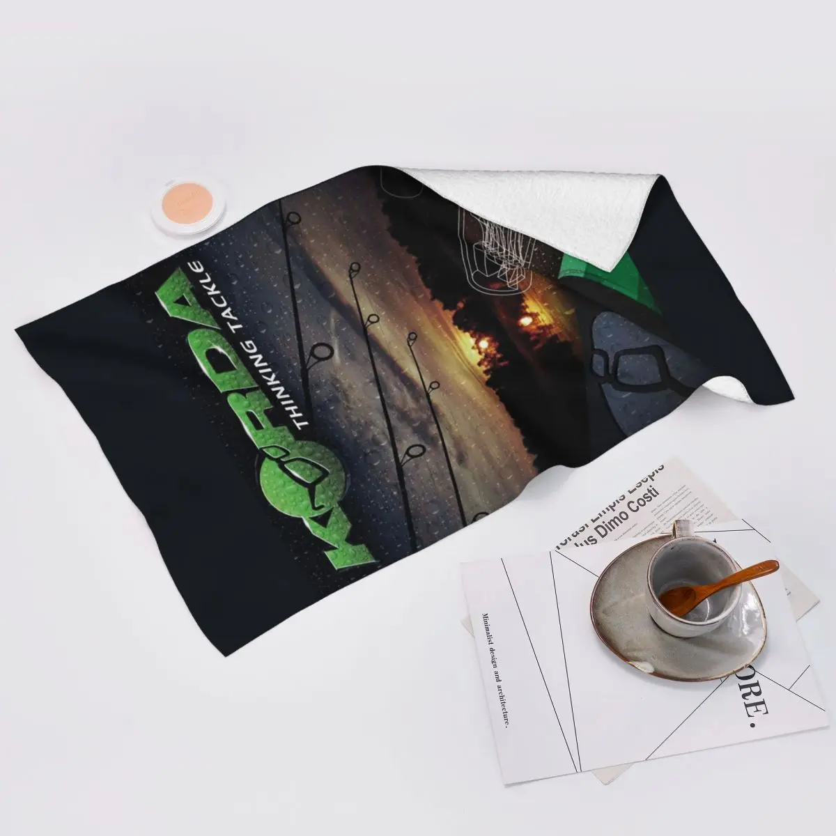 Custom Korda Fishing Logo Soft Face Towel Quick Dry Pool Bath Cotton Towels Absorbent Quick