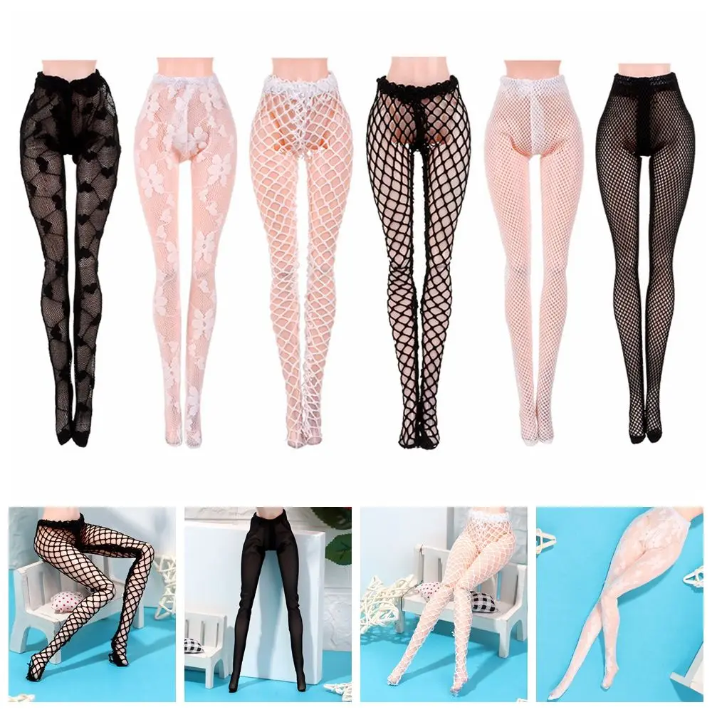 Mini Fishnet Strumpfhosen Puppe Silk Strümpfe Puppen Zubehör Miniatur Strumpfhosen Spielzeug Panty schlauch leggings Anzüge Bottoms Socken 1/6