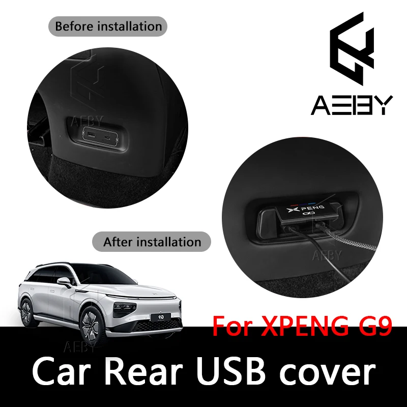 

AEBY Rear USB Cover For XPENG G9 2022-2025 Rear Air Outlets Air Conditioning Protection Modification Interior Accessories