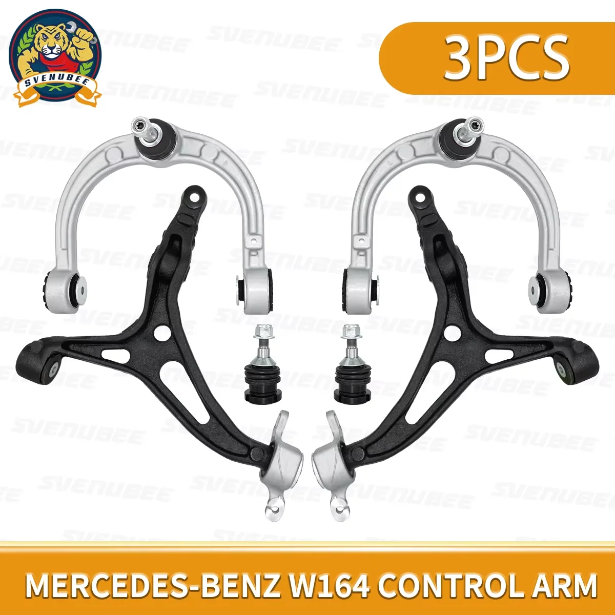 

Svenubee 3Pcs Front Lower Control Arm with Ball Joints Kits for MERCEDES-BEN W164 GL350 GL450 ML550 2006 2007 2008 2009-2012