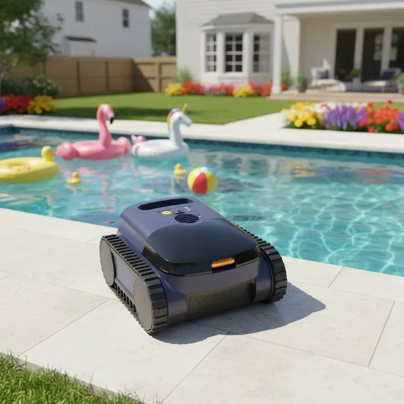 Portable Pool Cleaning Robot Automatic Vacuum Cleaner Strong Suction Ultra-fine Filtration Plug Powered for Easy Deployment