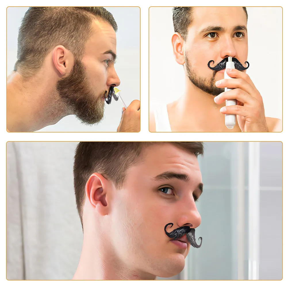 100Pcs Beard Stickers Nose Hair Waxing Mustache Protector Nose Hair Removal Small Mustache Sticker Personal Care Supplies