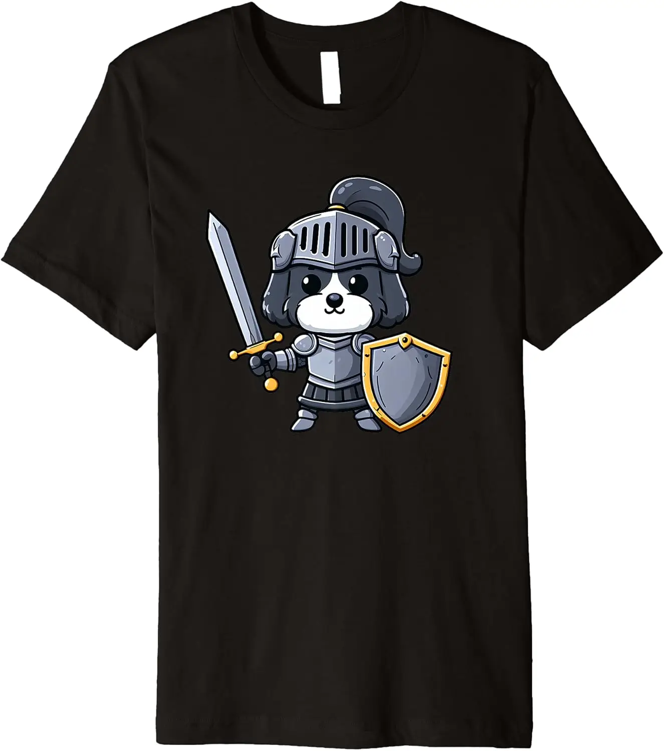 Havanese Knight Funny Dog Medieval Premium T-Shirt Creative Short Sleeve Round Collar Tee Shirt