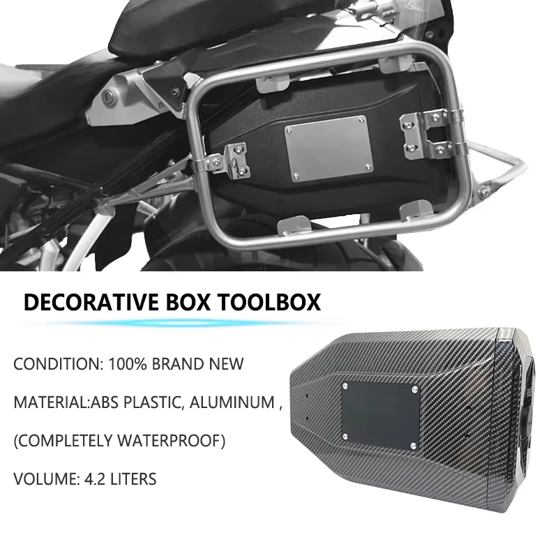 Waterproof 4.2 Liters Carbon Tool Box For BMW R1200GS R1250GS LC ADV R1200 GS R1250 GS Adventure GSA 2014-2023