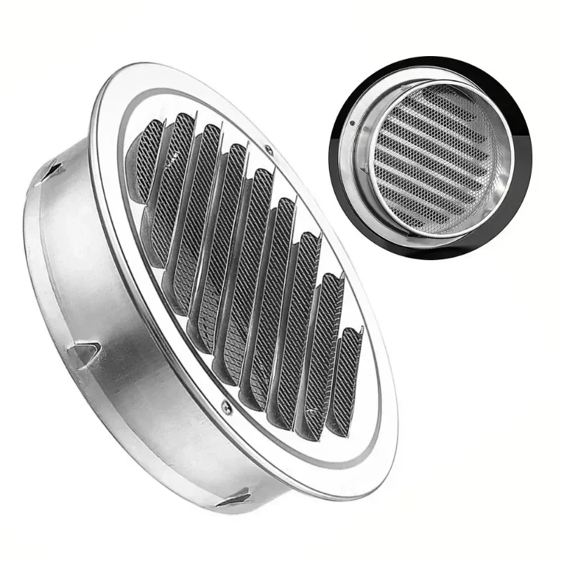 70-300mm Stainless Steel Wall Ceiling Air Vent Exhaust Hood Ducting Ventilation Waterproof Vents Cap Grille Cover