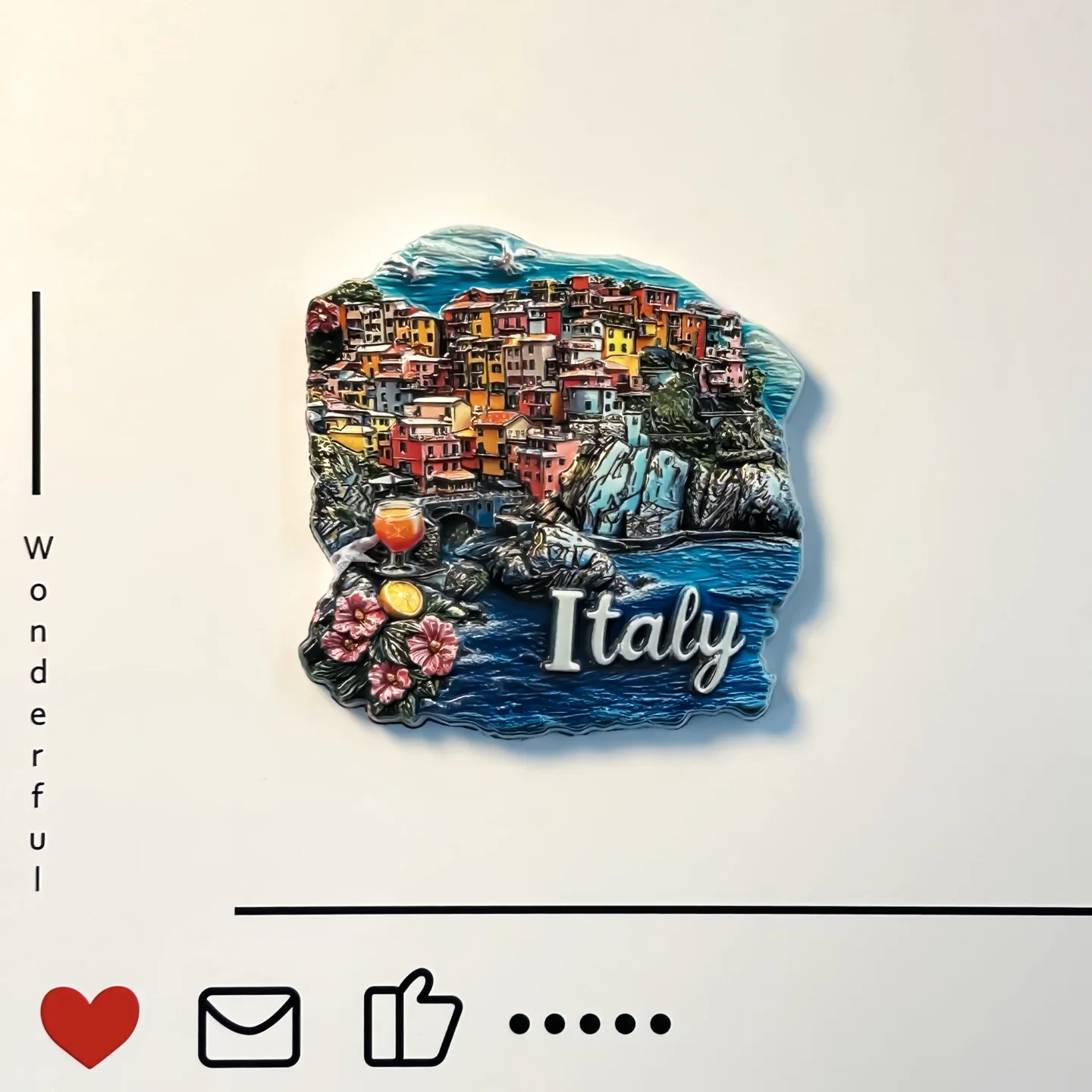 Italy, colorful, Cinque Terre, distinctive residences, tourist souvenirs, Mediterranean, small town, refrigerator stickers