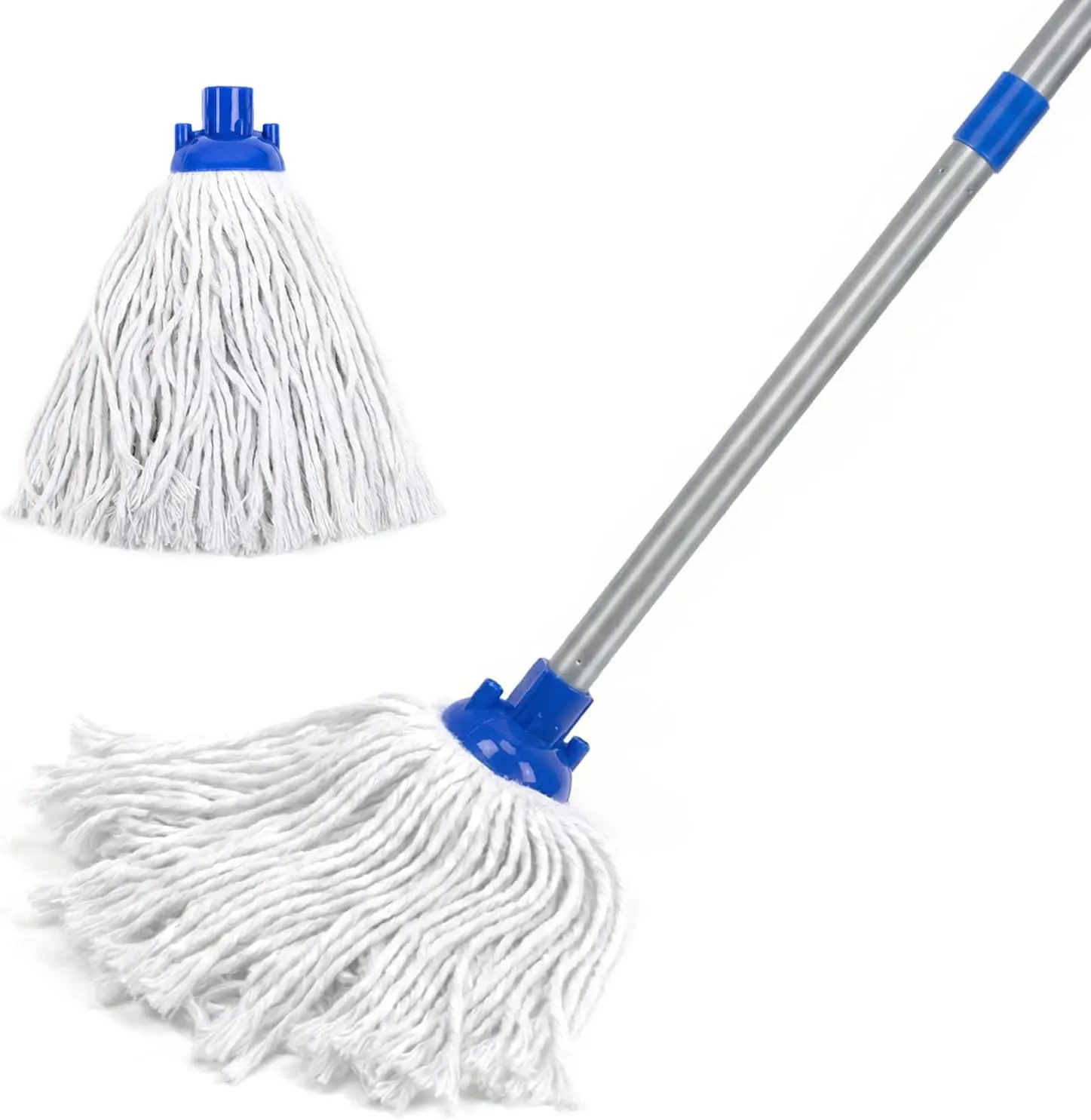 

Легкая хлопковая швабра для уборки полов в помещении с 2 сменными моющимися насадками