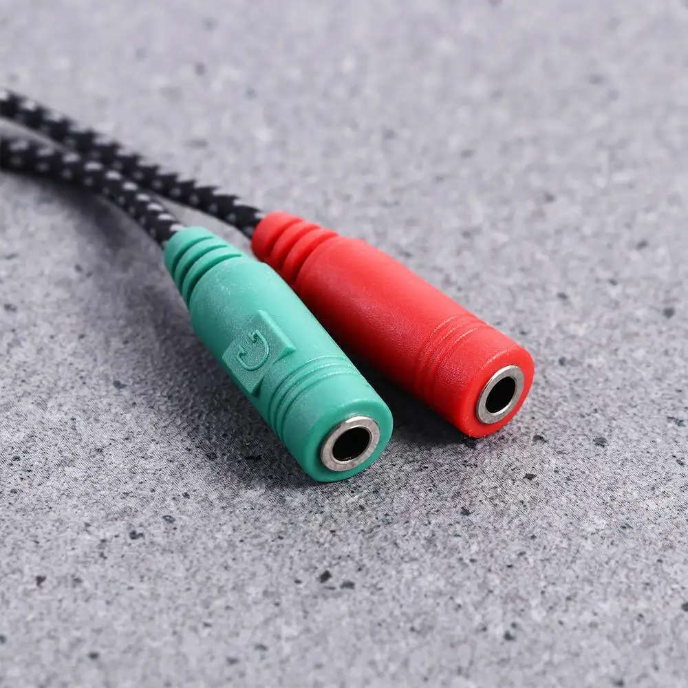 Cable Headset To 2 Jack Audio Cable Headphone Jack Mic Audio Cable Cable Converter AUX Cable Cable Adapter Y Splitter Cable