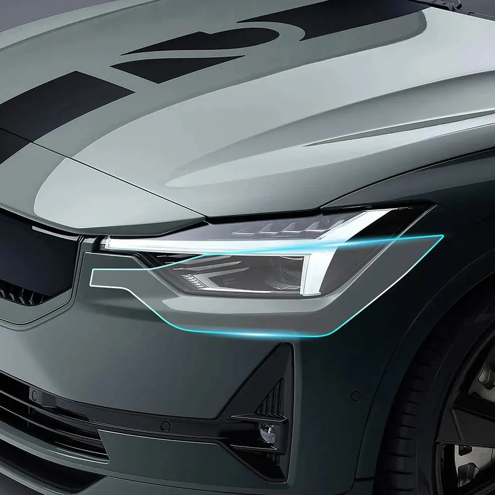 For POLESTAR 2 2021 2024 PPF TPU Clear B Pillars Headlight Car Paint Protection Film Pre Cut Accessories Transparent Repair