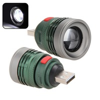 USB Handy 3W Powerful LED Flashlight Max Beam Range up to 50m Aluminium Alloy Mini Zoomable Pocket Torch Lamp For Camping Hiking