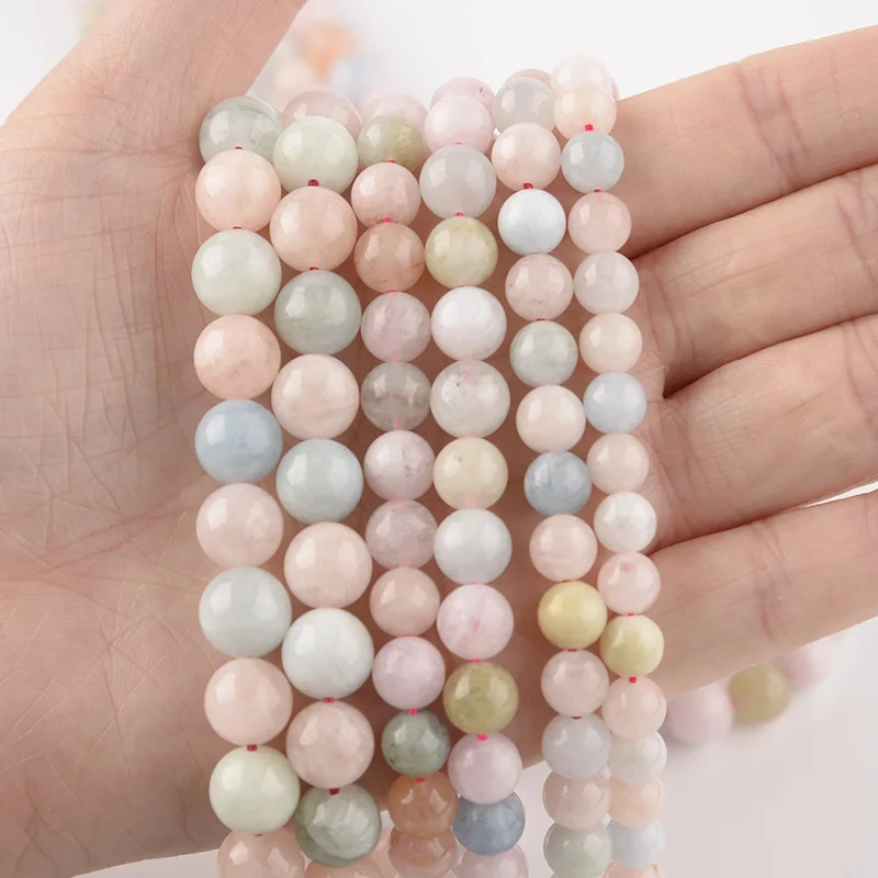 1String 6/8/10mm Natual Stone Beads Colored Round High Quality Beads For Fashion Jewelry Making Diy Necklace Accessories