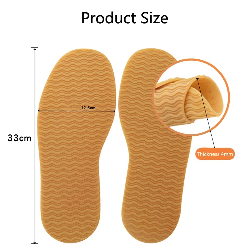 Rubber Soles for Shoes Repair Outsole Replacement Anti Slip Wear-resistant Sole Protector for Sneakers DIY Making Shoes Material