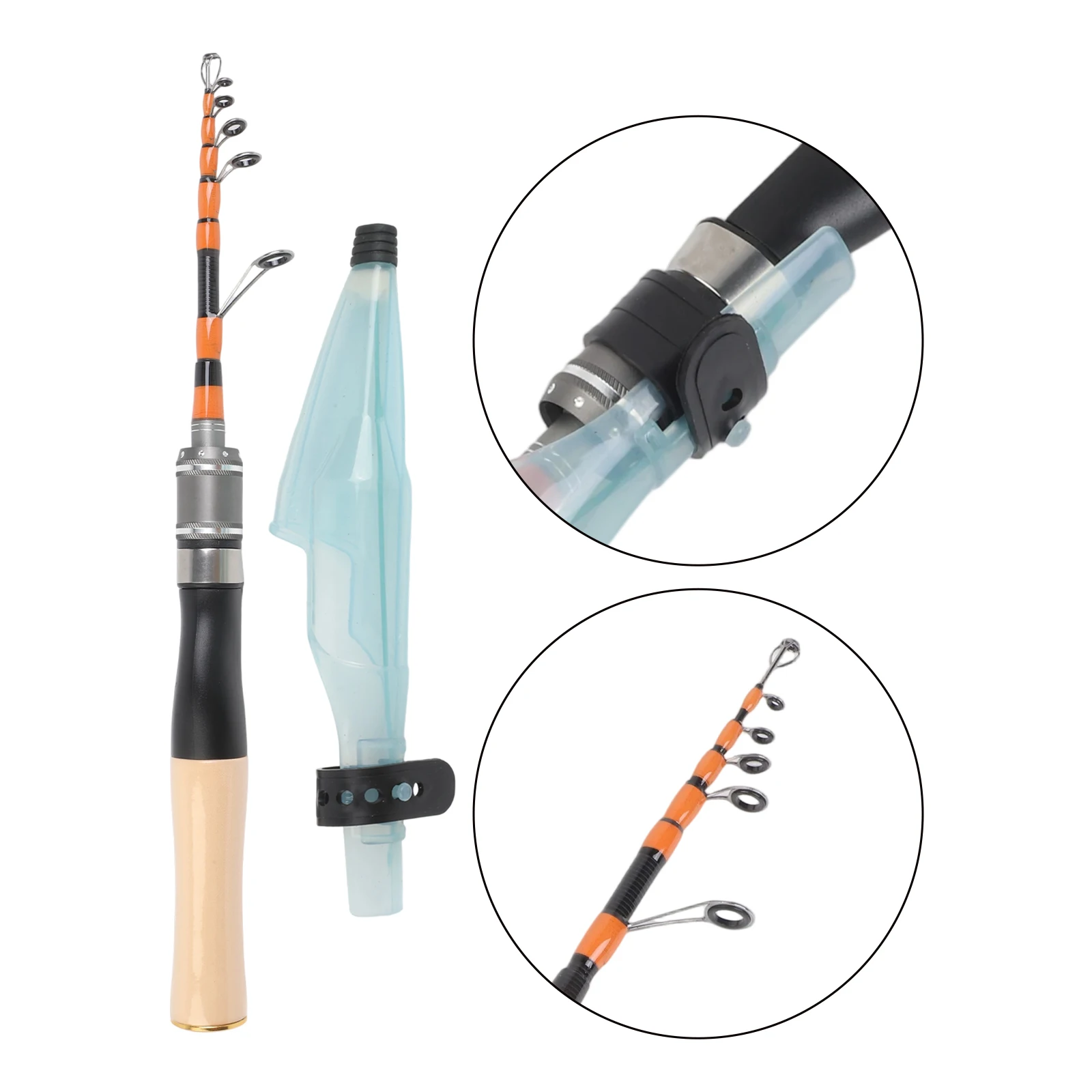 

Travel Fishing Outdoor Fishing UL Horse Mouth Rod Telescopic Fishing Rod Carbon Material 1.9mm Top Diameter 4-10lb Line Weight