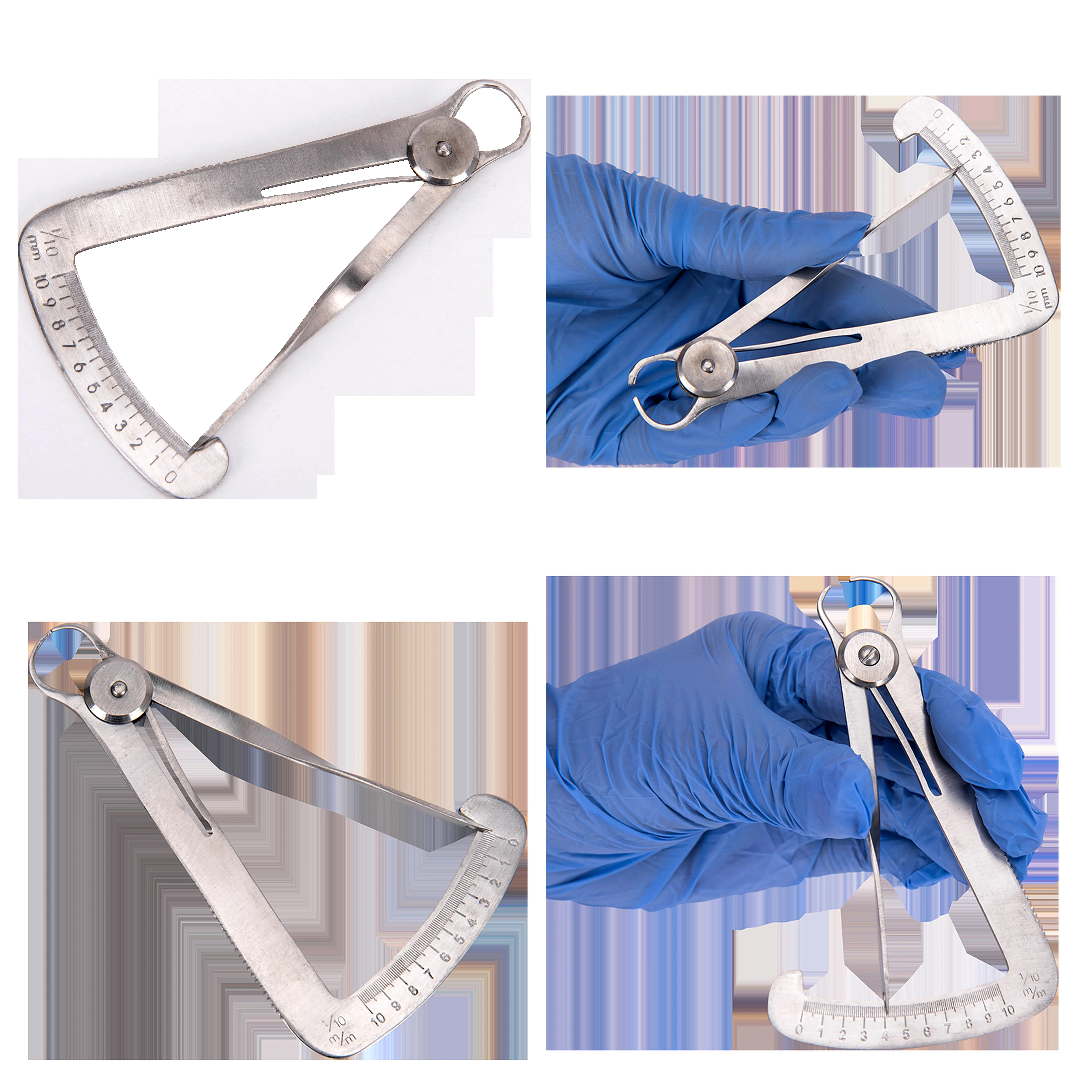 Stainless Steel Dentals Wax Crown Thickness Measuring Caliper Gauge Tool
