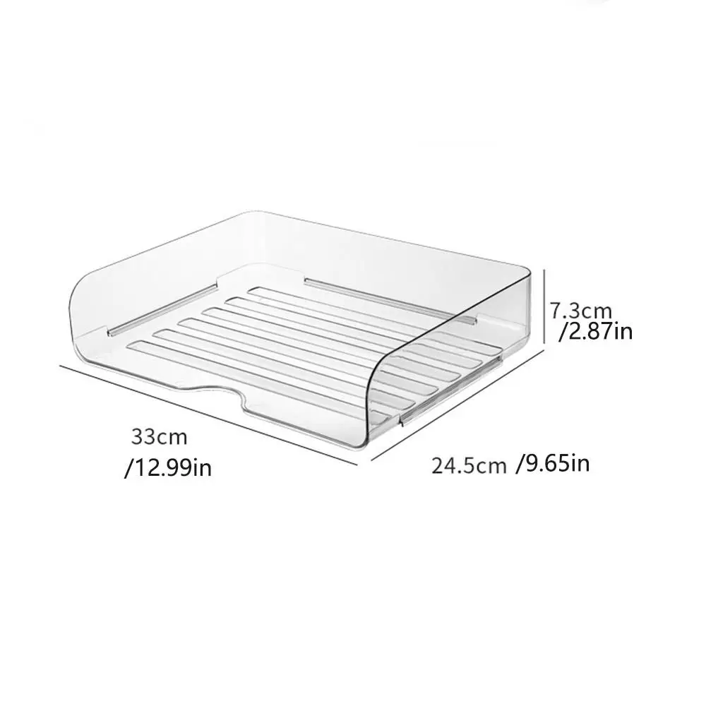 Desktop Organizer Bandeja de armazenamento Rack de papel Estante de livros Rack de arquivo empilhável Minimalismo Plástico A4 File Organizer Bandeja de recibos