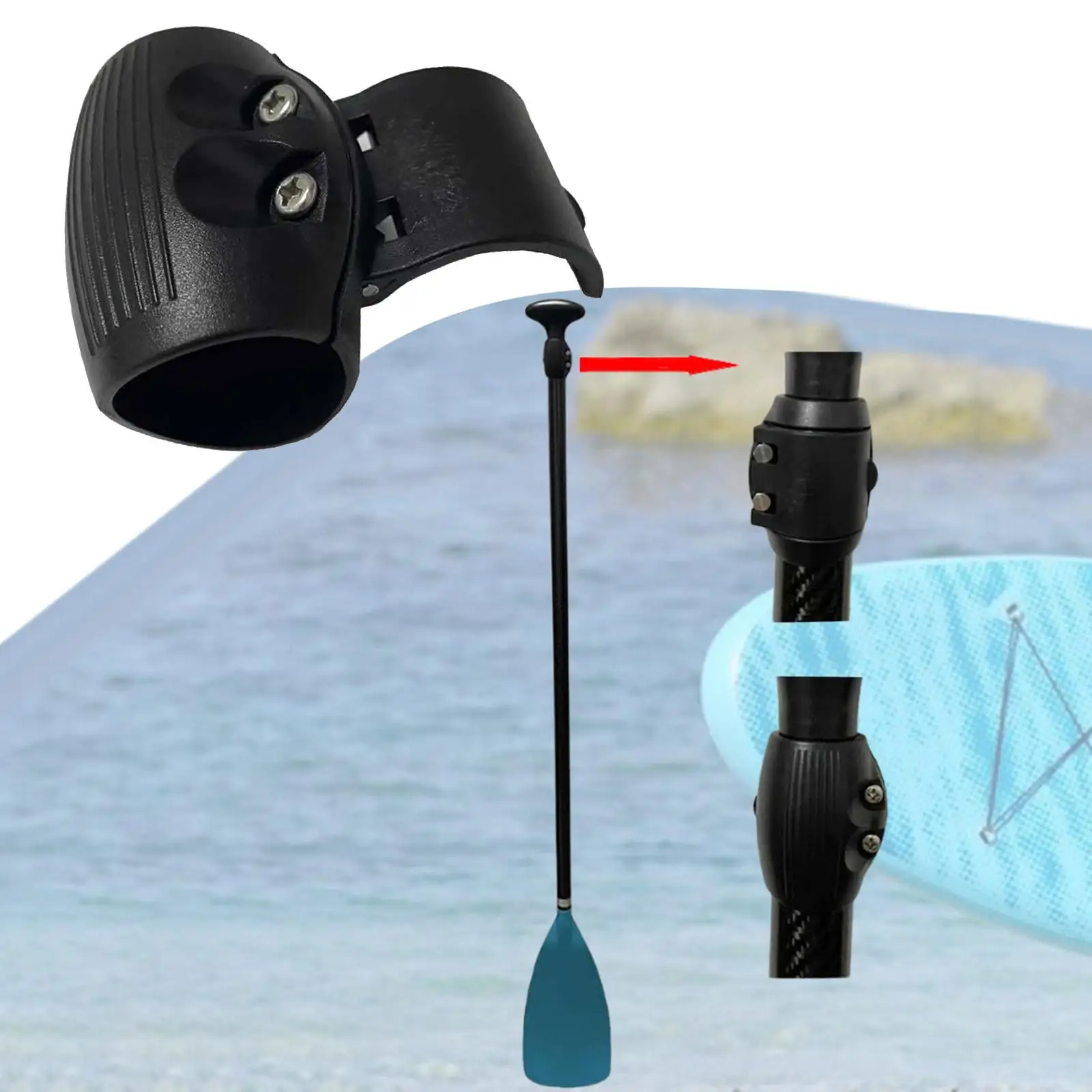 

Портативный быстроразъемный зажим для весла, регулируемый крепеж для вала весла, универсальная пряжка из АБС-пластика для гребли для водных видов спорта