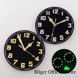 40.4mm Luminous Black Yellow Sterile Pilot Watch Dial Hand Fit ETA 2824 PT5000 NH35 NH36 Automatic Movement Dive Men Watch Parts