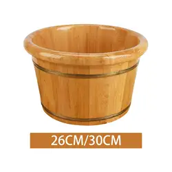 Foot Soaking Basin Wood Foot Tub Durable Thick Barrel Sauna Foot Tub Foot Bath