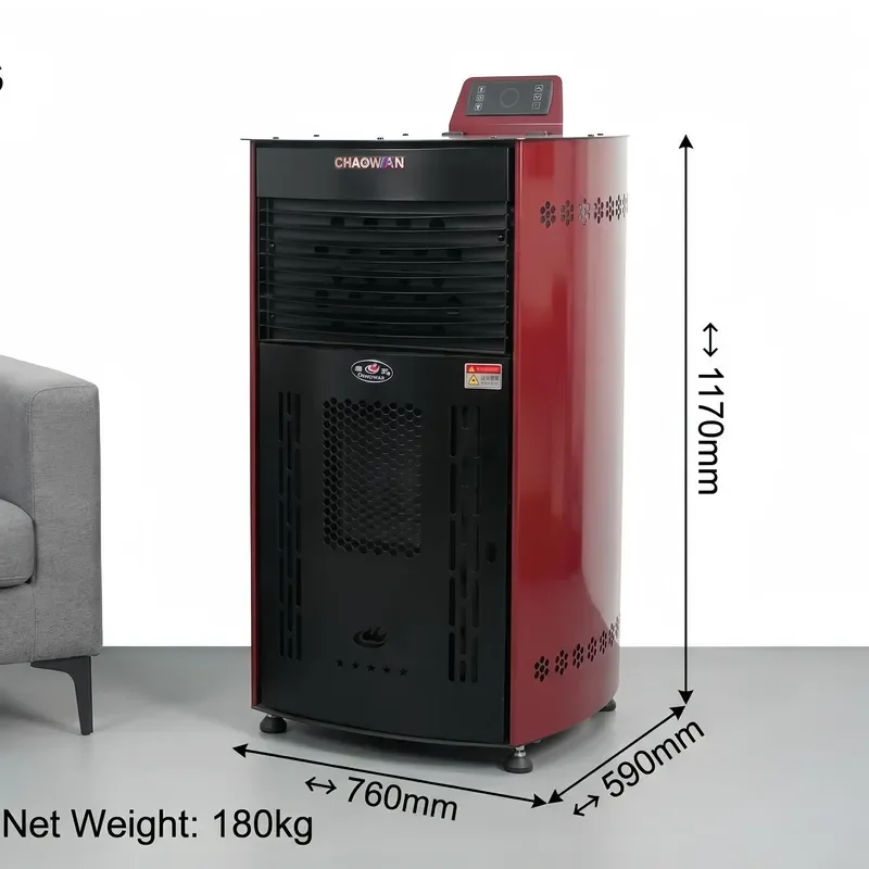 Durable Power Failure Protection Temper Real Fireplace for Cold Area Pellet Stove