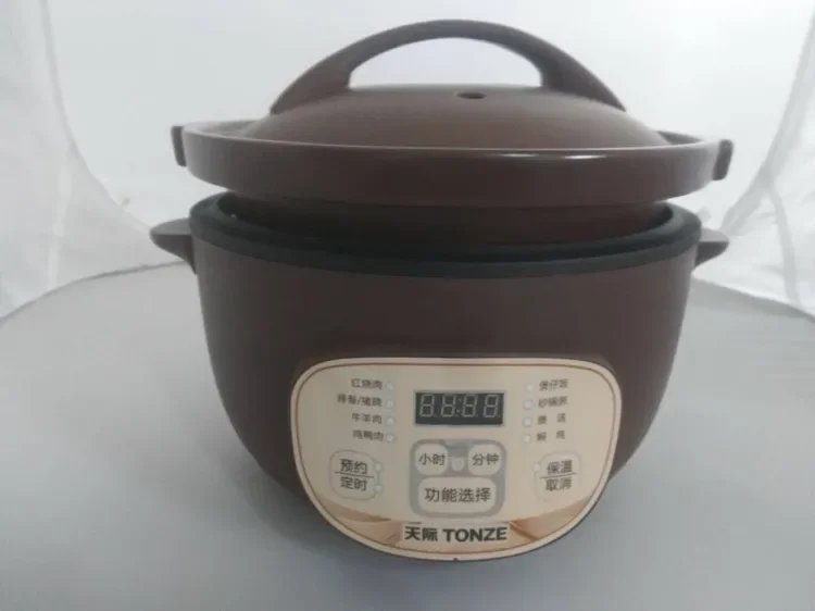 Volautomatische Elektrische Braadpan Keramische Instant Pot Elektrische Stoofpot Voor Pap, Soep En Rijstpot 1.2l-2l-3l