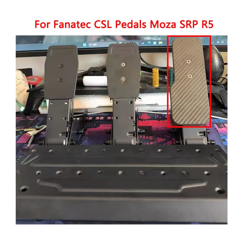 

Simulated Racing Game Carbon Fiber Throttle/Brake/Clutch Pedal Panel Modification Upgrade Kit For Fanatec CSL Pedals Moza SRP R5