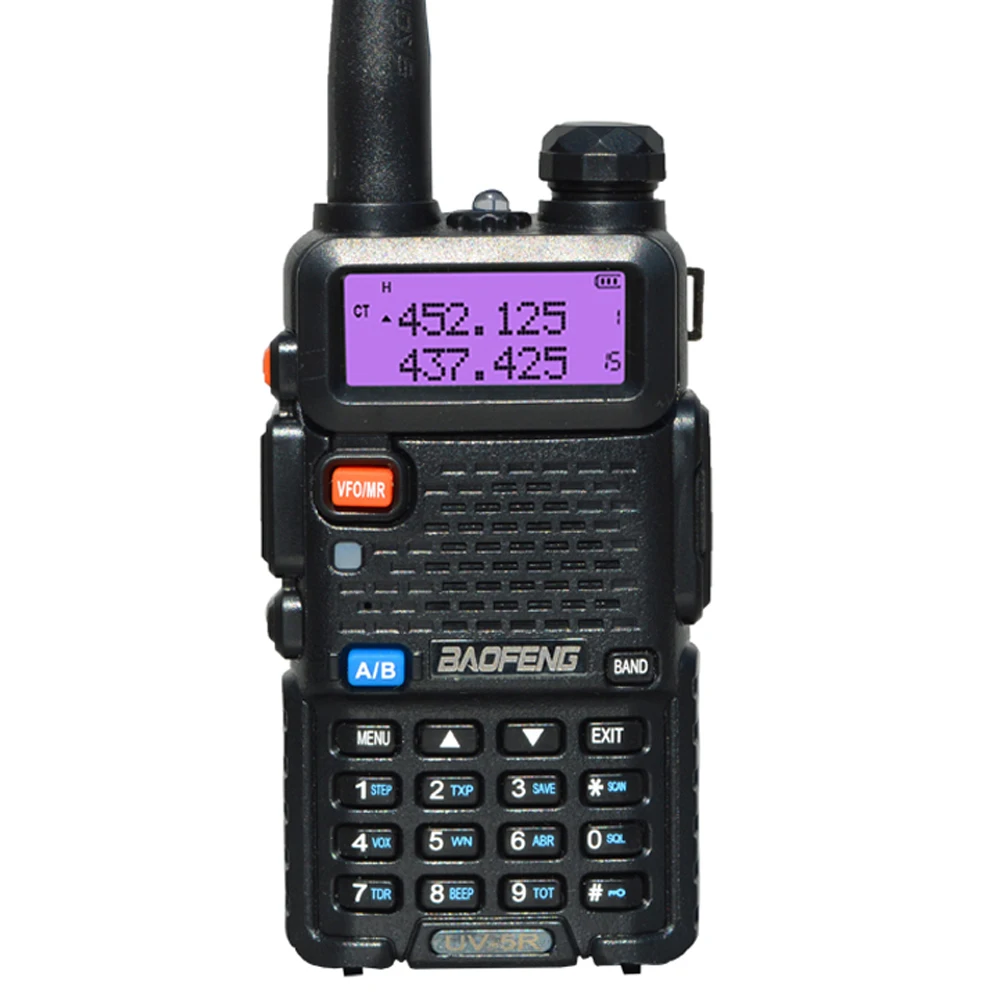 AAA + Original UV 5R 10KM CB Ham สถานีวิทยุ 2-way สมัครเล่น VHF ที่มีประสิทธิภาพ 8 W/5 W UV-5R Walkie-talkie วิทยุการล่าสัตว์