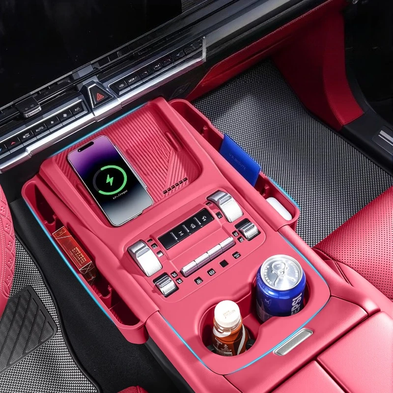 

For Tank 400 2026 Central Control Gear Silicone Pad Storage Box Wireless Water Filling Cup Pad Interior Modification Accessories