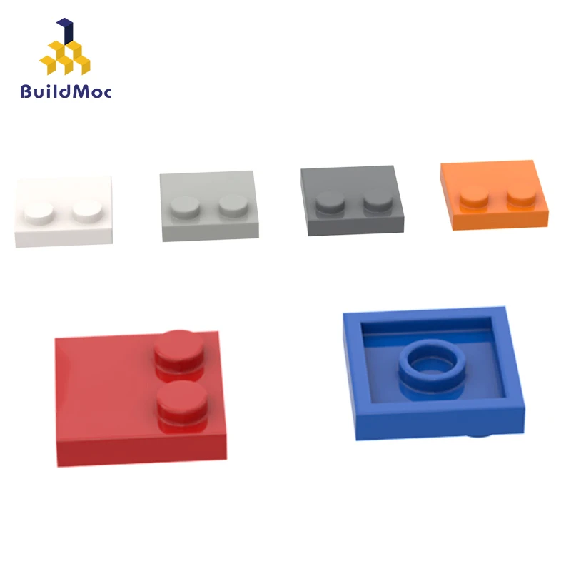 BuildMOC Compatible Assembles Particles 33909 2x2 Half Edge 2 Bump Base Plat Building Blocks Parts D Children Gifts Toys