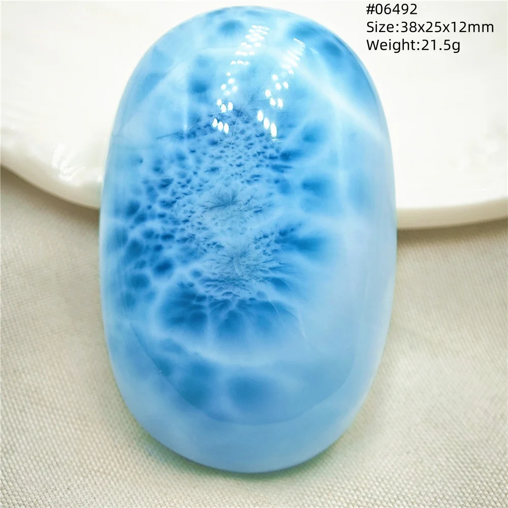 

Natural Blue Larimar Oval Big Pendant Women Men Larimar Big Size 38x25x12mm Necklace Fashion Jewelry Gemstone AAAAAA