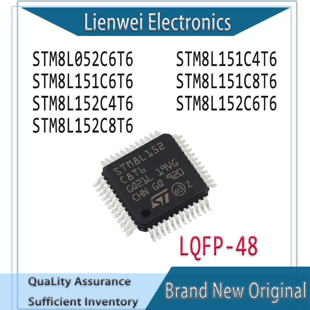 

100% New Original STM8L151 STM8L152 STM8L052C6T6 STM8L151C4T6 STM8L151C6T6 STM8L151C8T6 STM8L152C4T6 STM8L152C6T6 STM8L152C8T6