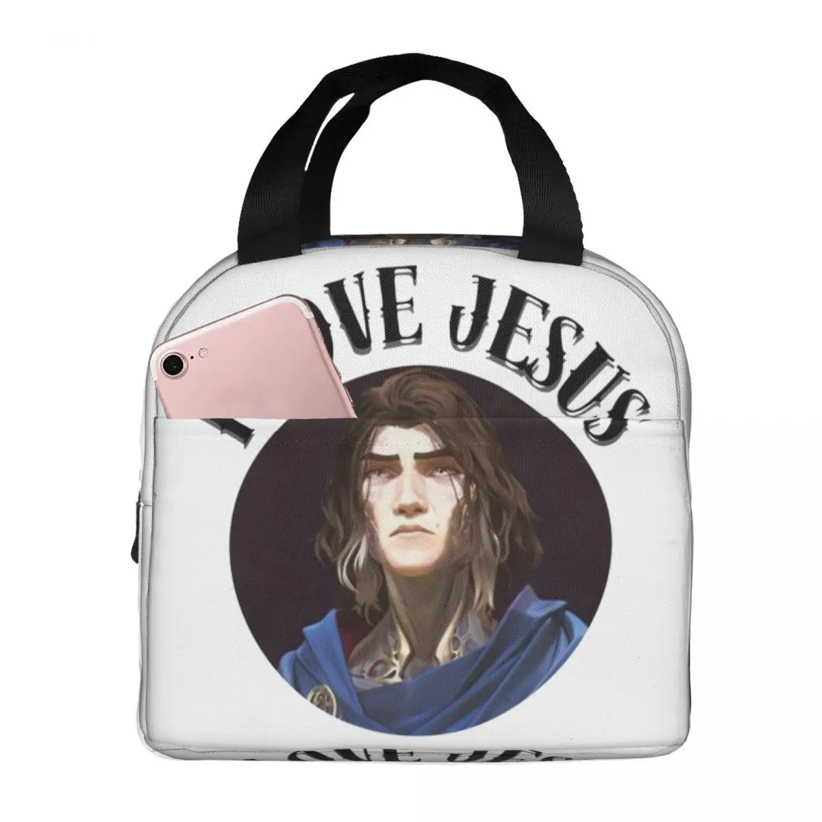 

I Love Jesus Viktor Arcane Сумка для обеда L-Leagues of Legend Контейнер для обеда Термосумка-тоут Ланч-бокс Школьный пикник Мужчины Женщины