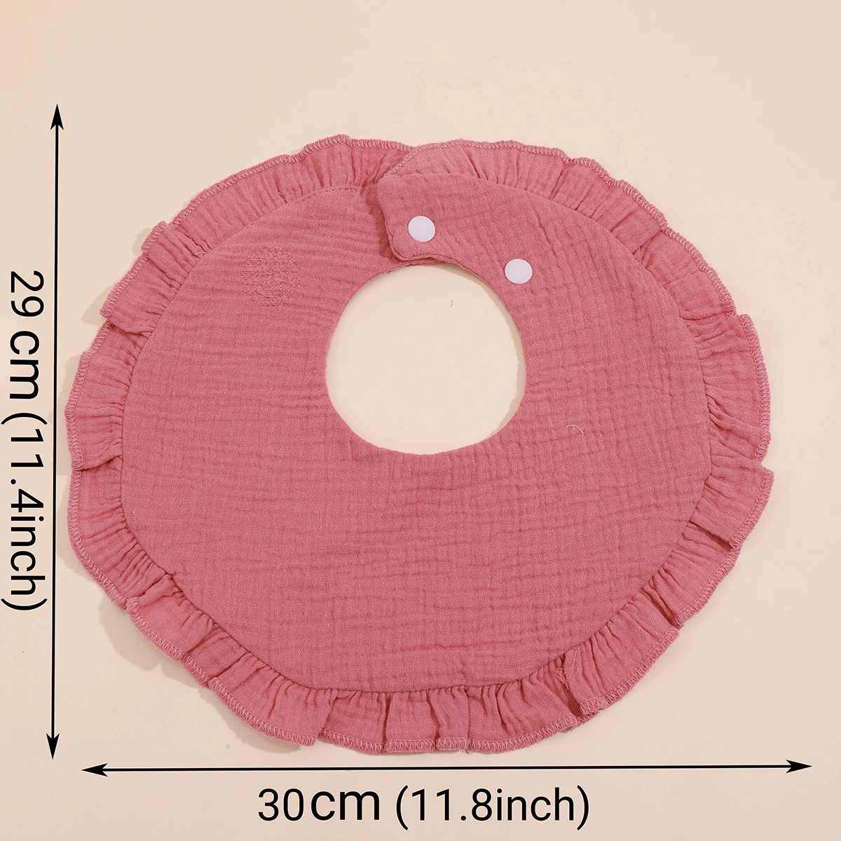 2PCS Newborn Baby Baby Stuff Items Gauze Bib 4 Layer Pure Cotton 360 Degree Round Solid Color Baby Apron for Children Gifts