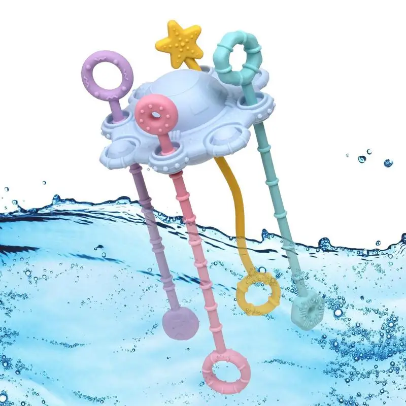 

Travel Pull String Activity Toy For Babies Safe Montessori Crib Toys Soft Push & Pull Toy In Rich Pastel Colors Early