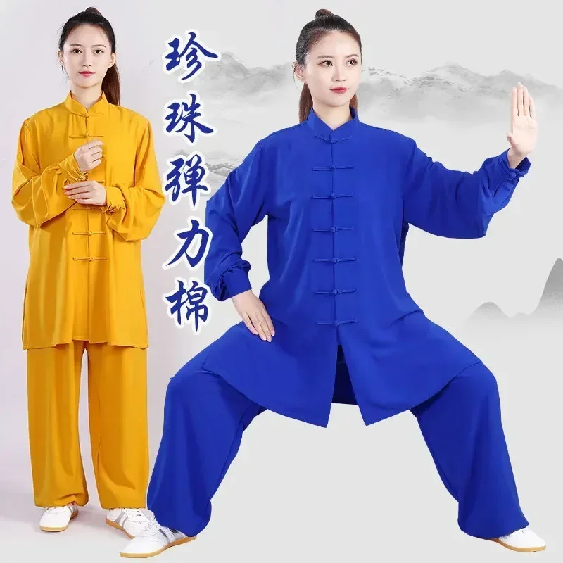 

New Chinese Style Men Women Tai chi Wushu Uniform Kung Fu Suit Casual Outdoor Sport Clothing Jacket Pants Sets
