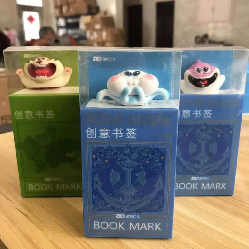 3D Three-dimensional Animal Bookmarks Pvc Cartoon Style Bookmarks Exquisite Box Packaging Suitable for Student Gifts and Sales